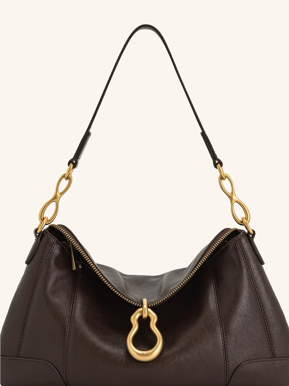Brand New With Tags- JW PEI Dark Brown Shoulder Bag with Gold Hardware